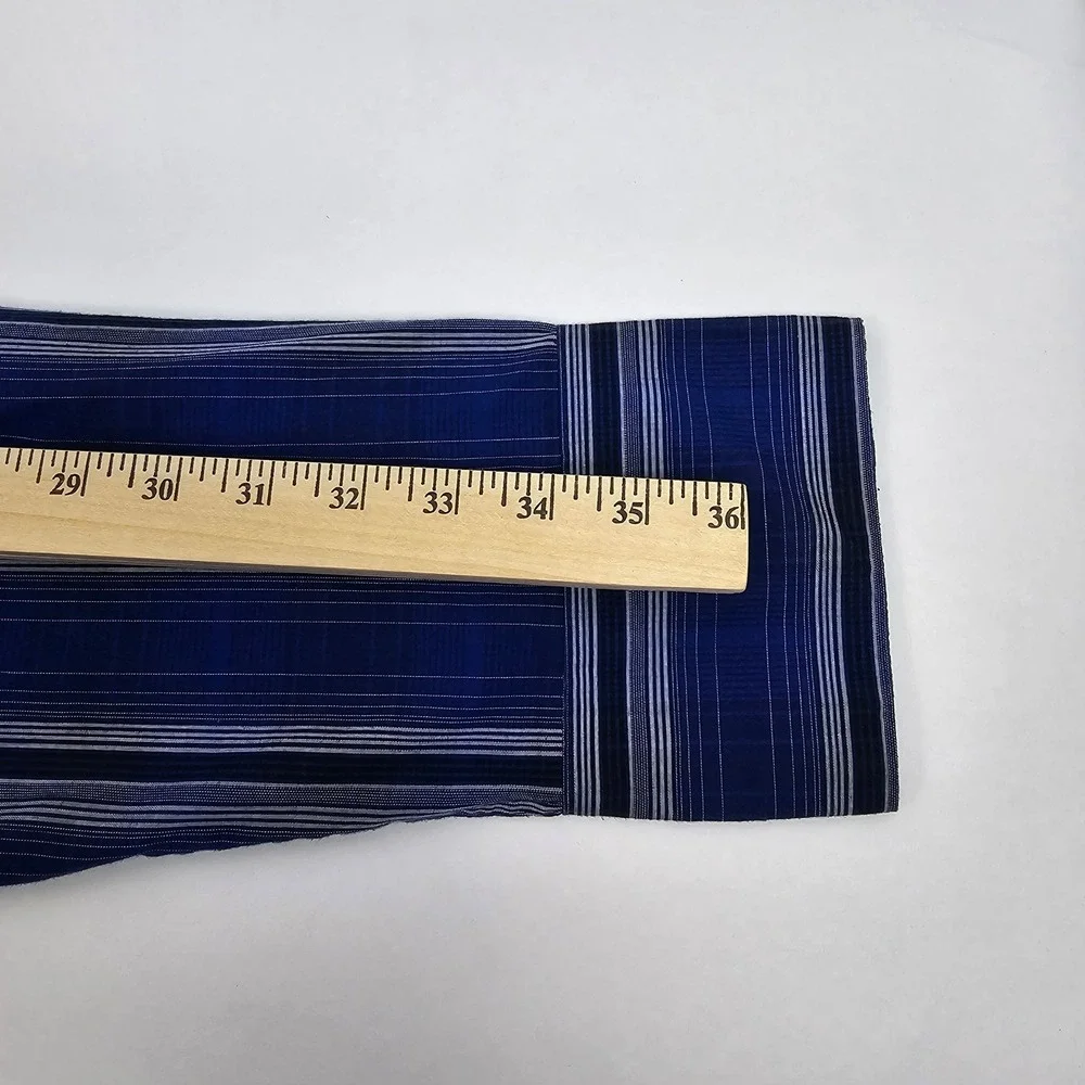 VTG High Noon Western Shirt Men's 2XL Blue‎ Plaid Button Pearl Snap L/S Pocket